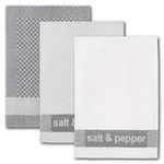 Dyckhoff Geschirrtuch 3er Set 'salt & pepper' 50 x 70 cm Grau