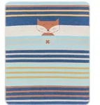 David Fussenegger Babydecke Juwel 'Fuchs Multistreifen' 70 x 90 cm Marine - Blau