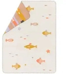 David Fussenegger Babydecke Mila 'Fische' 75 x 100 cm Rohwei&szlig;