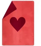 David Fussenegger Kurzflor- Wohndecke Savona 'Herz' 150 x 200 cm Rot