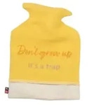 David Fussenegger W&auml;rmflasche Juwel 'Don't grow up' 0,8 L 18 x 28 cm Gelb