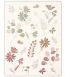 Biederlack Babydecke 'Wild Flowers' 75 x 100 cm Rohwei&szlig;