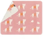 David Fussenegger Kinderdecke Juwel 'Katzen' 70 x 90 cm Rouge