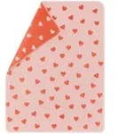 David Fussenegger Babydecke Plaid Carla 'Herzen' 70 x 90 cm Altrosa