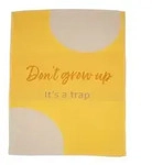 David Fussenegger Babydecke Lili 'Don't grow up' 70 x 90 cm Gelb