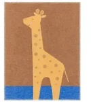 David Fussenegger Babydecke Lili mit Stick 'Giraffe' 70 x 90 cm Braun