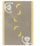David Fussenegger Kinderdecke Juwel 'Banana Breeze' 100 x 140 cm Rauch- Beige