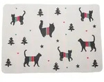 David Fussenegger Haustierdecke 'xmas Silhouetten Katzen' 70 x 90 cm Rohwei&szlig;