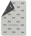 David Fussenegger Hundedecke 'my best friend/Knochen allover' 70 x 90 cm Filz -...