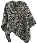 David Fussenegger Poncho Silvretta 'Leo' 70 x 140 cm Anthrazit
