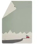 David Fussenegger Wohndecke Silvretta 'Driving Home...' 140 x 200 cm Hellgr&uuml;n