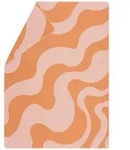 David Fussenegger Wohndecke Silvretta 'Retro Waves' 140 x 200 cm Hellorange