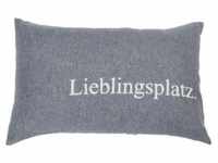 David Fussenegger Kissenhülle Silvretta 'Lieblingsplatz' 40 x 60 cm Grau