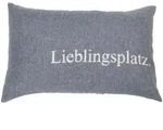 David Fussenegger Kissenh&uuml;lle Silvretta 'Lieblingsplatz' 40 x 60 cm (Farbe: Rauch)