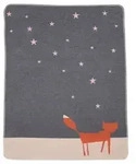 David Fussenegger Babydecke Juwel 'Fuchs unter Sternen' 70 x 90 cm Grau