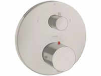 Axor Starck Thermostat Unterputz mit Ab- und Umsperrventil - Edelstahl Optic -