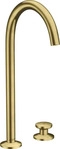 Axor One 2-Loch Waschtischmischer Select 260 mit Push-Open Ablaufgarnitur - Brushed