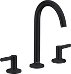 Axor One 3-Loch Waschtischarmatur 170 mit Push-Open Ablaufgarnitur - Mattschwarz -