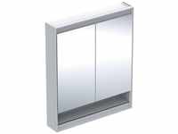 Geberit ONE Vorbau-Spiegelschrank mit Nische 2 Türen mit Beleuchtung 750 x 900 x 150