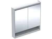 Geberit ONE Vorbau-Spiegelschrank mit Nische 2 Türen mit Beleuchtung 900 x 900 x 150