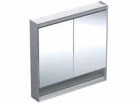 Geberit ONE Vorbau-Spiegelschrank mit Nische 2 Türen mit Beleuchtung 900 x 900 x 150
