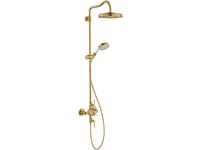 Axor Montreux Showerpipe mit Thermostat mit Hebelgriff - Brushed Gold Optic -
