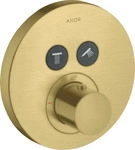 Axor ShowerSelect Thermostat rund f&uuml;r 2 Verbraucher Unterputz - Brushed Brass -
