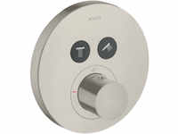 Axor ShowerSelect Thermostat rund für 2 Verbraucher Unterputz - Edelstahl...