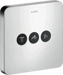 Axor Showerselect Absperrventil abgerundet f&uuml;r 3 Verbraucher Unterputz - Edelstahl