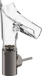Axor Starck V Einhebel-Waschtischmischer 140 mit Glasauslauf - Brushed Black Chrome