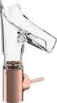 Axor Starck V Einhebel-Waschtischmischer 140 mit Glasauslauf - Brushed Red Gold