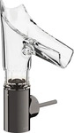 Axor Starck V Einhebel-Waschtischmischer 140 mit Glasauslauf - Polished Black Chrome