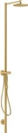 Axor Starck Duschs&auml;ule mit Thermostat und Kopfbrause - Brushed Gold Optic -...