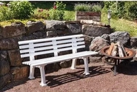 Blome Gartenbank Sylt 3-Sitzer L&auml;nge 1500 mm wei&szlig;