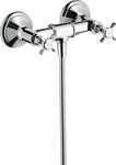 Axor Montreux 2-Griff Brausearmatur mit Kreuzgriff - Polished Black Chrome - 16560330