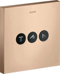 Axor ShowerSelect Absperrventil eckig f&uuml;r 3 Verbraucher Unterputz - Polished...