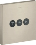 Axor ShowerSelect Absperrventil eckig f&uuml;r 3 Verbraucher Unterputz - Brushed Nickel -