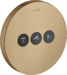 Axor ShowerSelect Absperrventil rund f&uuml;r 3 Verbraucher Unterputz - Brushed...