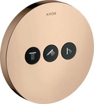 Axor ShowerSelect Absperrventil rund f&uuml;r 3 Verbraucher Unterputz - Polished...