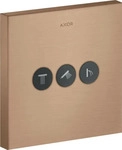 Axor ShowerSelect Absperrventil eckig f&uuml;r 3 Verbraucher Unterputz - Brushed Red Gold