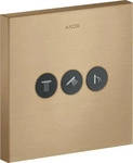 Axor ShowerSelect Absperrventil eckig f&uuml;r 3 Verbraucher Unterputz - Brushed Bronze -