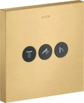 Axor ShowerSelect Absperrventil eckig f&uuml;r 3 Verbraucher Unterputz - Brushed Gold