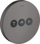 Axor ShowerSelect Absperrventil rund f&uuml;r 3 Verbraucher Unterputz - Brushed Black