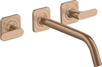 Axor Citterio M 3-Loch Waschtischarmatur Unterputz Ausladung 226 mm - Brushed...
