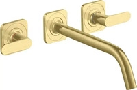 Axor Citterio M 3-Loch Waschtischarmatur Unterputz Ausladung 226 mm - Brushed Brass -