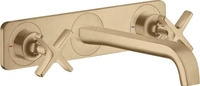 Axor Citterio E 3-Loch Waschtischarmatur mit Platte Unterputz - Brushed Bronze -