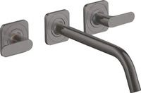 Axor Citterio M 3-Loch Waschtischarmatur Unterputz Ausladung 226 mm - Brushed Black