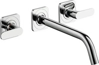 Axor Citterio M 3-Loch Waschtischarmatur Unterputz Ausladung 226 mm - Edelstahl Optic