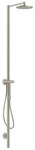 Axor Starck Nature Duschs&auml;ule mit Kopfbrause und Stabhandbrause - Brushed Nickel -