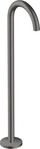 Axor Uno Wanneneinlauf bodenstehend gebogen - Brushed Black Chrome - 38412340